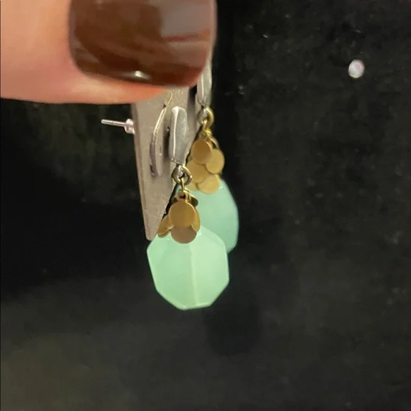 Chico's Aqua Dangle Earrings - Picture 5 of 6